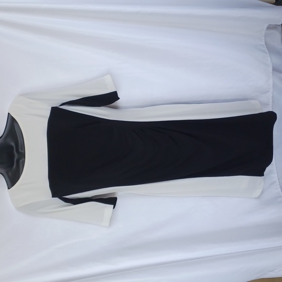 GABBY SKYE Colorblock Sweater Dress, slimming, rushing, lined, stretchy - Picture 1 of 6